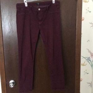 Just Black Maroon Skinny Jeans